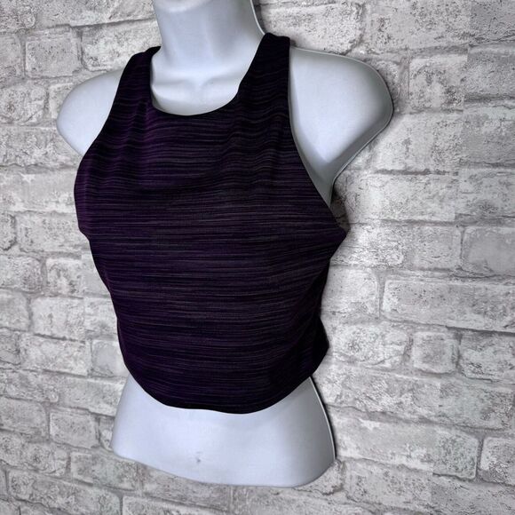 ATHLETA Crop Bra Sports Bra Burgundy Dark Pink Purple Pullover Size M - Picture 11 of 15